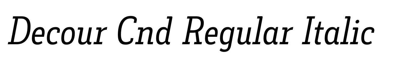 Decour Cnd Regular Italic